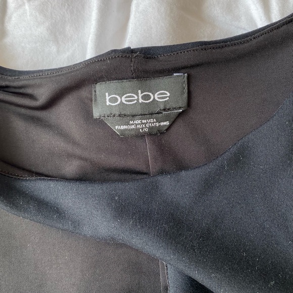 Bebe Black asymmetrical Dress Large - Picture 4 of 5